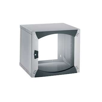 Actassi Coffret mural OPB 18U L600 P400 châssis fixe 19P - porte vitrée - R7035|Schneider Electric-SCHNSYOPB18U4F