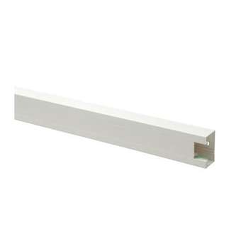Goulotte Logix 45-85x50mm-1 compartiment-3m-Livré sans couvercle-PVC Blanc Artic|Planet wattohm-PLW48700
