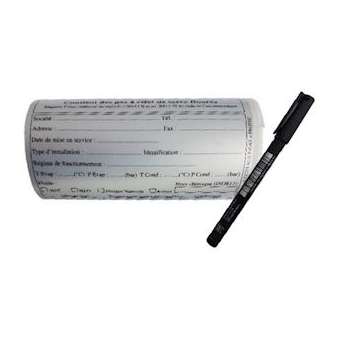 Pack 25 etiq. aluminisees autocollantes + 25 films + marqueur|Eid-EI225GR04