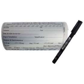 Pack 25 etiq. aluminisees autocollantes + 25 films + marqueur|Eid-EI225GR04