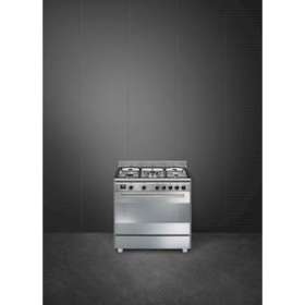 Centre de cuisson 'Esthétique Concerto' manettes noires - 90 cm|Smeg france-SMFBG91X9-1