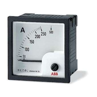 AMT1-A1-40/72 - Ampermètre Analogique 72x72 mm encastré 40A AC lecture directe|ABB-ABBM254620