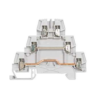 Bloc jonction de passage vis Viking3 3 jonctions 3 étages 2,5mm² - pas 5mm -gris|Legrand-LEG037151