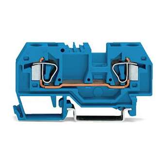 Borne de passage 2C / 6 mm² / CFMC / Bleu|Wago contact-WAG282-904