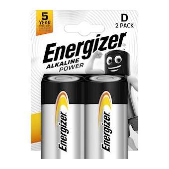 Pile alcaline Power D x 2 permet de conserver l'energie pendant 7 ans|Energizer france-RSN297331