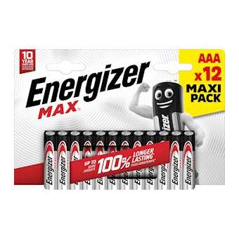 Pile Max AAA x 12 sans risque pour vos appareils avec la garantie 0 coulure|Energizer france-RSN438031