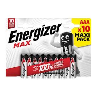 Pile Max AAA x 10 sans risque pour vos appareils avec la garantie 0 coulure|Energizer france-RSN438239