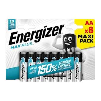 Pile alcaline Max Plus AA x 8 notre pile alcaline qui dure le plus longtemps|Energizer france-RSN437362