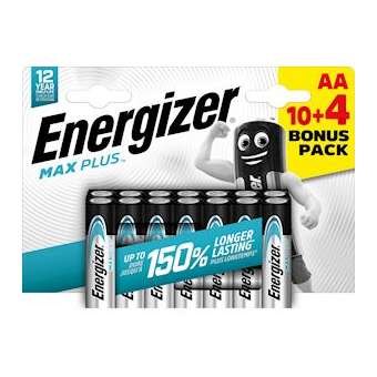 Pile alcaline Max Plus AA x 10+4 notre pile alcaline qui dure le plus longtemps|Energizer france-RSN437409