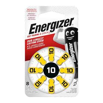 Pile auditive Zinc air 10 x 8 performante pour appareils auditifs|Energizer france-RSN425734