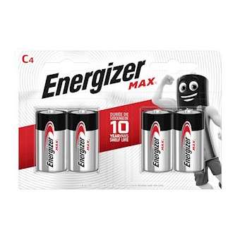 Pile Max C x 4 sans risque pour vos appareils avec la garantie 0 coulure|Energizer france-RSN426816