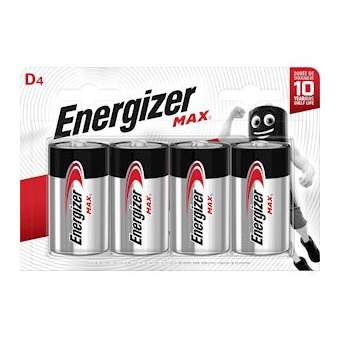 Pile Max D x 4 sans risque pour vos appareils avec la garantie 0 coulure|Energizer france-RSN426830