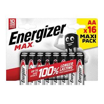 Pile Max AA x 16 sans risque pour vos appareils avec la garantie 0 coulure|Energizer france-RSN437843