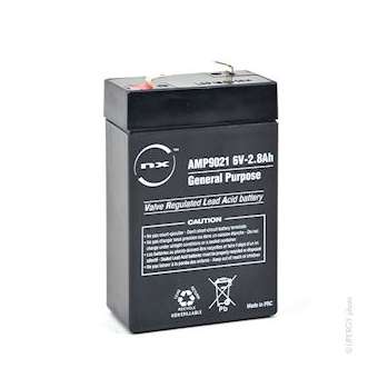 Unité(s) Batterie plomb AGM NX 2.8-6 General Purpose 6V 2.8Ah F4.8|Enix energies-NXGAMP9021