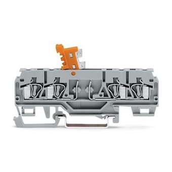 Borne sectionnable grise 4C / 2,5 mm² / CFMC / Sectionneur Orange|Wago contact-WAG280-874