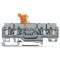 Borne sectionnable grise 4C / 2,5 mm² / CFMC / Sectionneur Orange
