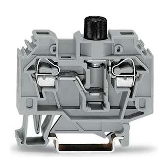 Borne à fusibles 6 mm² (Cartouche 5 x 20 mm) / Gris|Wago contact-WAG282-122