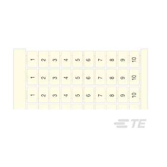 Rc810 Carte Pré-Marquée 1-10 (X10) Vertic Blanc|Entrelec-ENT1SNA234041R2600