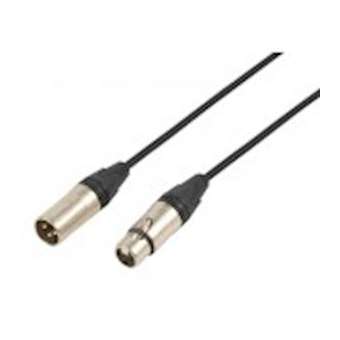 Cordon XLR 3 broches - M/F - NEUTRIK - diam 6 mm - prises métal - noir - 3m|Erard-EAD907141