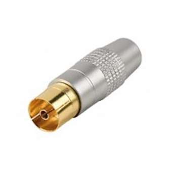 Prise TV 9.52 F - à monter - pour câbles 17 et 19 VATC - métal - Or|Erard-EAD724765