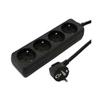Bloc multiprises - 4 prises x (2 P + T) - 3 x 1mm² - 16A - 3680W - noir - 1m50|Erard-EAD728341