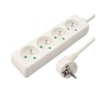Bloc multiprises - 4 prises x (2 P + T) - 3 x 1mm² - 16A - 3680W - blanc - 1m50|Erard-EAD728342