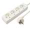 Bloc multiprises - 4 prises x (2 P + T) - 3 x 1mm² - 16A - 3680W - blanc - 1m50