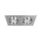 Spot ALU 16 GU10 rectangle 2 têtes orientable, alu brossé/alu poli IP20
