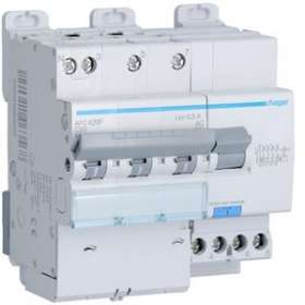 Disjoncteur Différentiel 3P+N 6-10kA courbe C - 20A 300mA type AC|Hager-HAGAFC420F