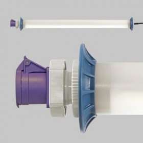 Luminaire tubulaire, 24VAC, IP44, classe III, 4 panneaux LED, 5m de|Sonlux-OUX68A45150-0062