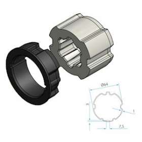 tm2 adaptateur ad45 pr tube zf 64|Faac france-FAAA4505_0509S