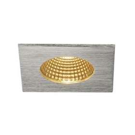 PATTA-I encastré plafond carré alu brossé 12W 3000K, 38DEG, alim incluse|SLV-DC5114436