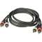Câble RCA 5m, Câble de signal assemblé, 2x RCA + 2x RCA, 5m