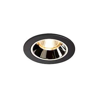 NUMINOS S, encastré de plafond, 55DEG, noir/chrome, LED, 8,6W, 3000K, IP20/IP44|SLV-DC51003801