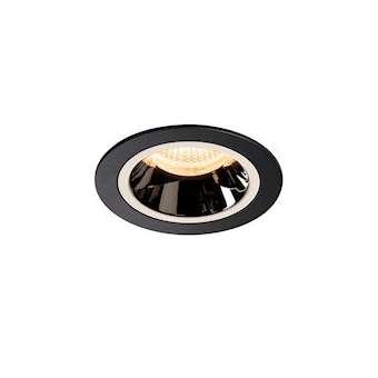 NUMINOS M, encastré de plafond, 55DEG, noir/chrome, LED, 17,55W, 3000K, IP20/IP4|SLV-DC51003873