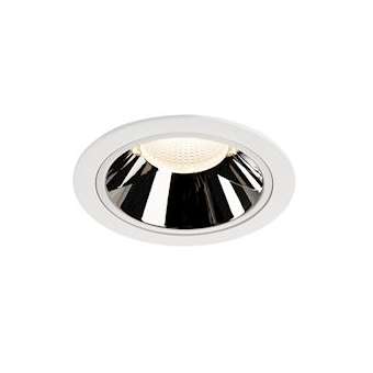 NUMINOS XL, encastré plafond, 40DEG, blanc/chrome, LED, 37,4W, 4000K, IP20/IP44|SLV-DC51004050
