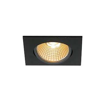 NEW TRIA 68, encastré de plafond intérieur, simple, carré, noir mat, LED, 11W, 2|SLV-DC51003068
