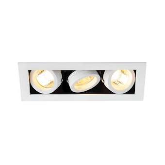 KADUX, encastré de plafond intérieur, triple, blanc mat, GU10/QPAR51, 3x 50W max|SLV-DC5115531
