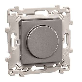 Variateur Poussoir titane essensya|Hager-HAGWE063T