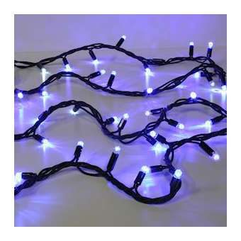 ORIGINAL- Guirlande 10m - 100LED Bleu fixe - câble noir - 230V|Festilight-FEH50385-1-B3-Z
