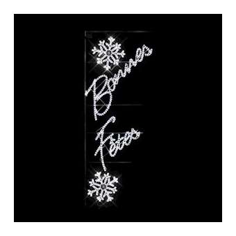 BONNES FETES - Motif H3mxL1,2m LED blanc pét 230V|Festilight-FEH43005LED-0P0
