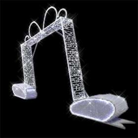 ARCHE CADEAU H3,50m x L5,70m LED blanc + drapé pétillant 230V|Festilight-FEH43439LED-0P0