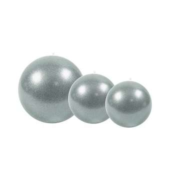 LOT DE 15 BOULES INCASSABLES Ø12/15/22cm -argent paillettes|Festilight-FEH94302-B14