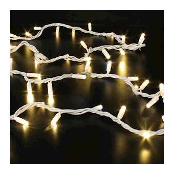 ORIGINAL- Guirlande 10m - 100LED Blanc Chaud fixe - câble blanc -230V|Festilight-FEH50385-1-W9-Z