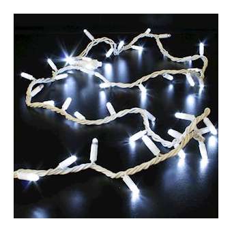 ORIGINAL- Guirlande 10m - 100LED Blanc fixe - câble blanc - 230V|Festilight-FEH50385-1-W0-Z
