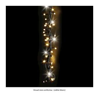 PLAIT - Rallonge Tresse Racc 1 50LED Blanc chd pétillant 230V|Festilight-FEH95140-WP9-Z
