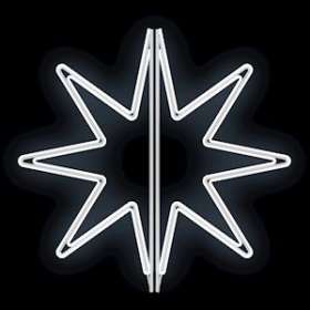 GALINA - Motif Etoile 3D - lot de 2 demi-motifs - Diam 80cm - néon led - 230V|Festilight-FEH40563LED-0