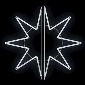 GALINA - Motif Etoile 3D - lot de 2 demi-motifs - Diam 140cm - néon led - 230V|Festilight-FEH40564LED-0