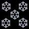 Set de 5 flocons néon blanc 3D - L8m - 1800 LED Blanc- 230V