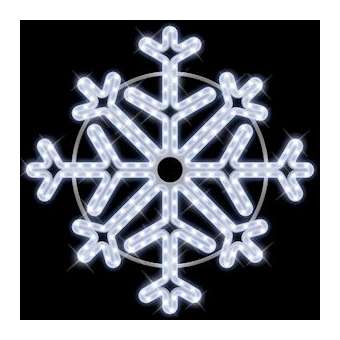 FLAKE-Suspension Flocon H55cm - LED blanc pét - Impression 3D|Festilight-FEH46494-P0